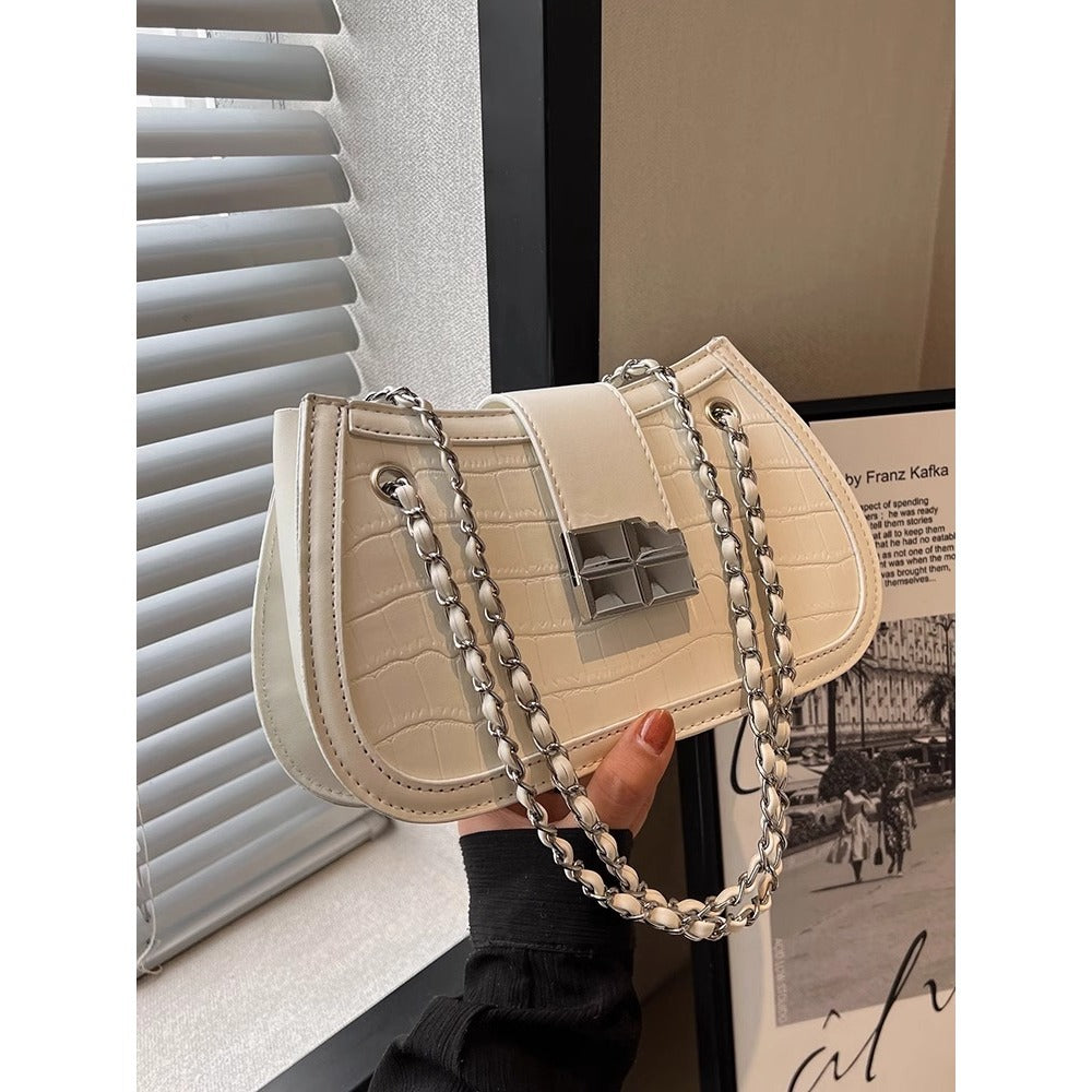 Krokodil-Prägung Abend-Handtasche Brehn