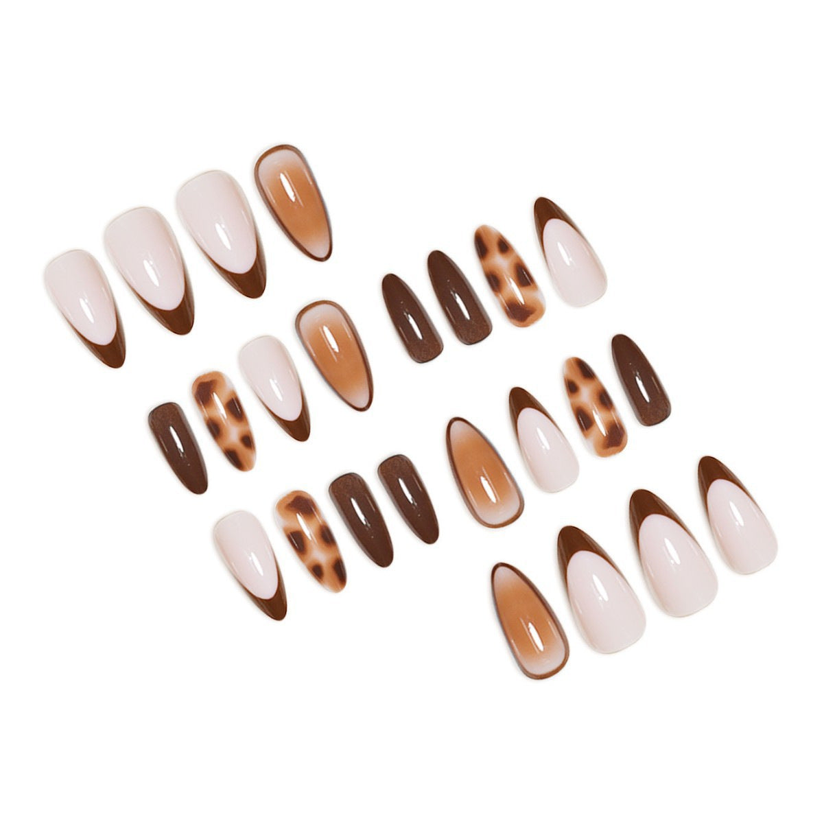 Künstlerische dekorative Stiletto Press-On Nägel Brehn