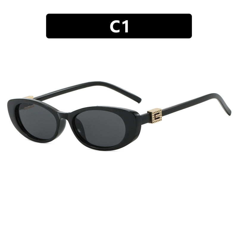 Damen elegante Cat-Eye Sonnenbrille mit feinen Akzenten Brehn