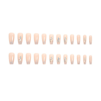 Glamouröses Kunstnagelset mit luxuriösen Glitzerelementen Brehn