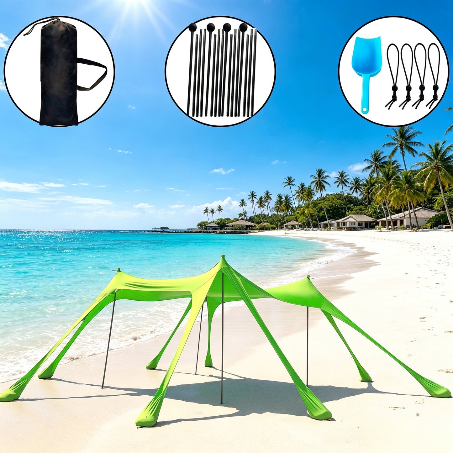 Tragbare Strand-Schatten-Kuppel Brehn