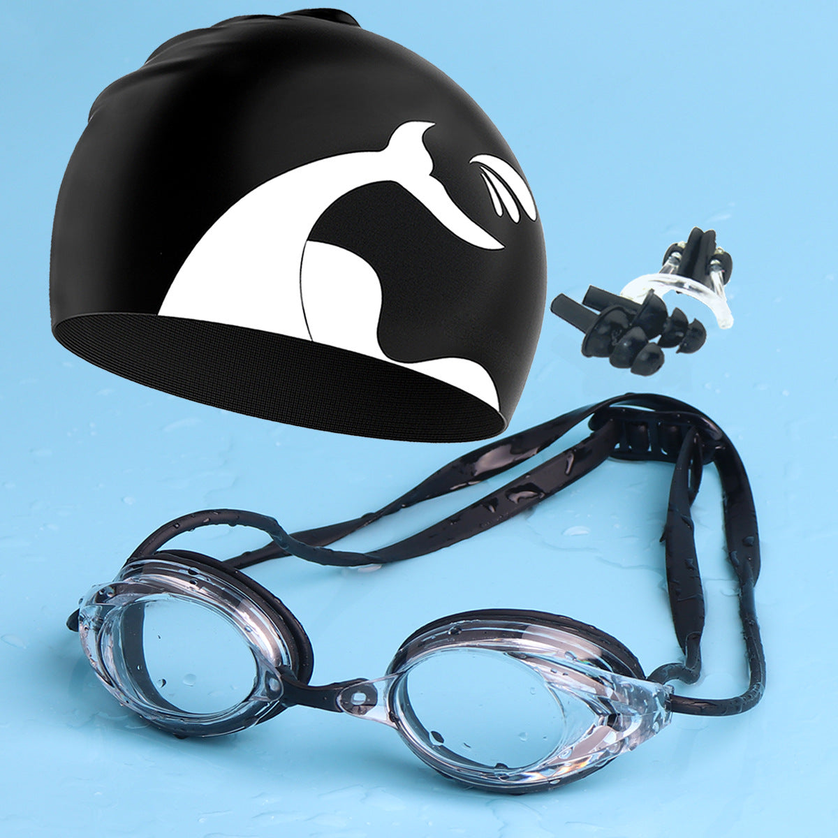 Schwimmbrille mit Verstellbarem Kopfband und Komfortnasenstück Brehn