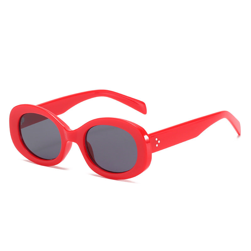 Vintage-Stil Ovalrahmen Sonnenbrille Brehn