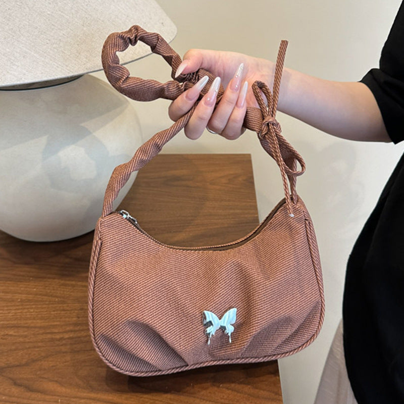 Elegante Textil Mini Schultertasche
