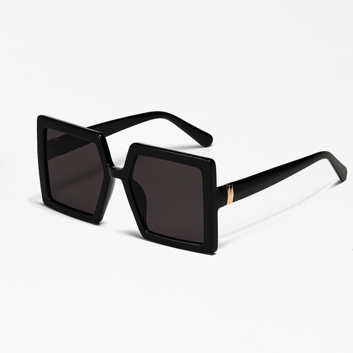 Damen geometrische Sonnenbrille mit modernem, breiten Rahmen Brehn