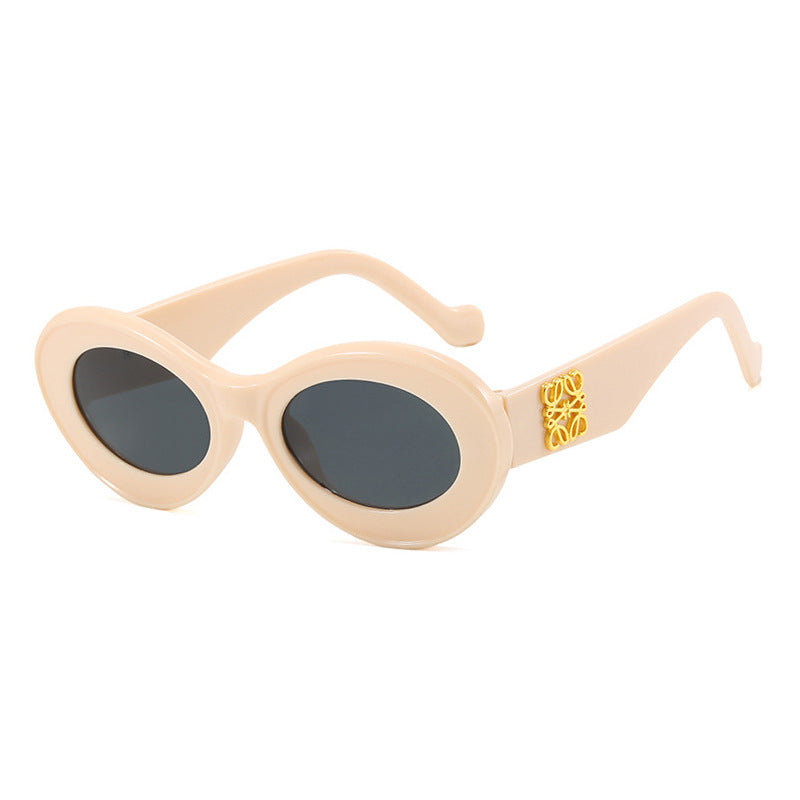Damen elegante geschwungene Sonnenbrille Brehn