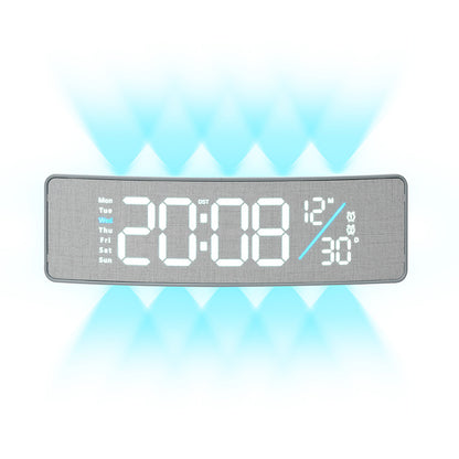 Digitaler Multifunktionswecker mit weichem Textilbezug Brehn