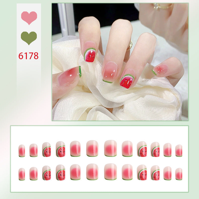 Kreatives Kunstnagelset mit Wassermelonen-Motiv Brehn