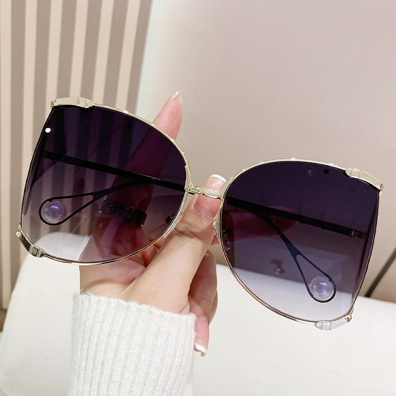 Damen modische Brille mit elegantem Perlendekor Brehn