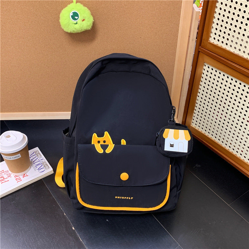 Verspielter Rucksack mit Katzenmotiv und Vielseitigen Fächern Brehn