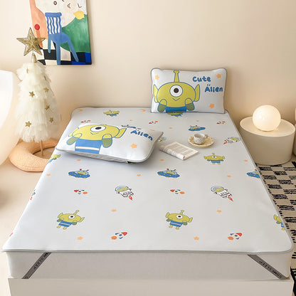 Kinder-Matratzenschoner-Topper mit rutschfester Unterseite und niedlichem Bären-Print