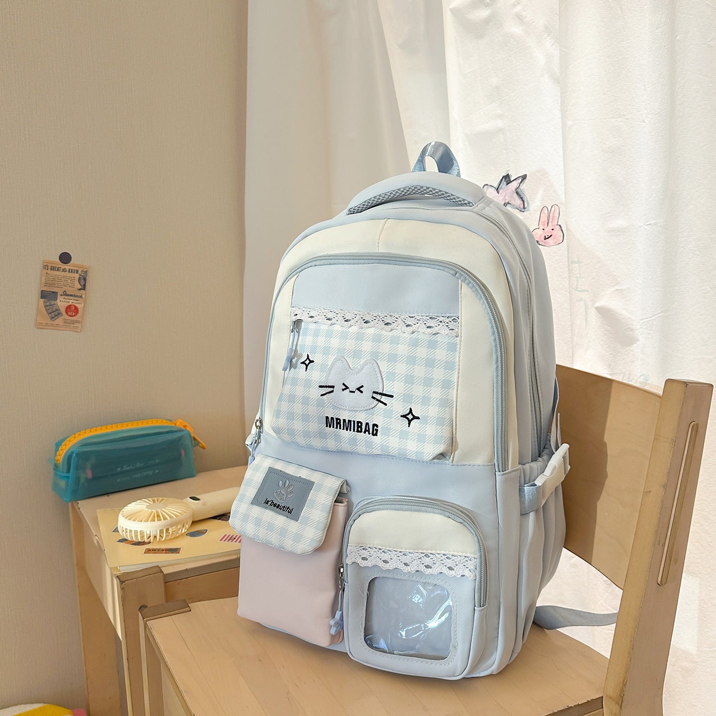 Niedlicher Charakterdesign Multi-Taschen Schulrucksack