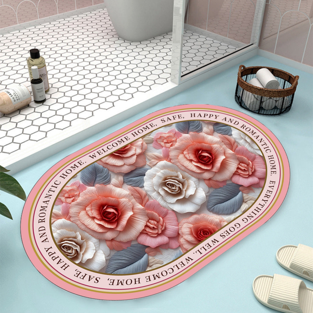Florales Design Badteppich Brehn