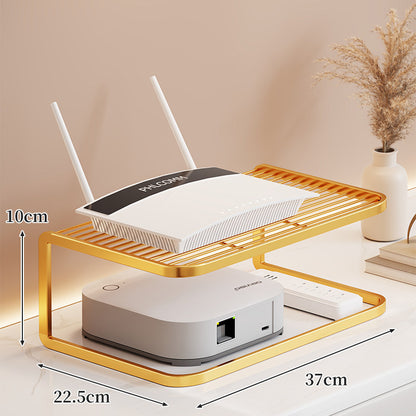 Belüfteter Desktop-Router- und Modemständer-Organizer