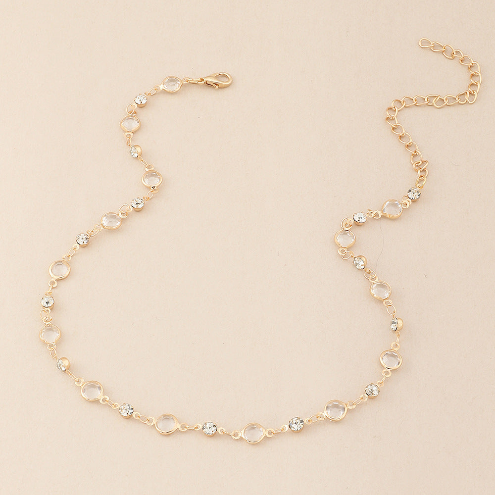 Elegante Kristallbesetzte Fußkette Brehn