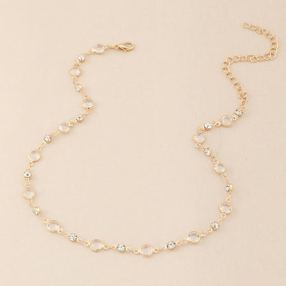Elegante Kristallbesetzte Fußkette Brehn