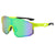Unisex nan sportliche Fahrrad-Sonnenbrille mit einteiligem Visier, UV-Schutz und rutschfesten Nasenpads Brehn