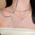 Eingeschichtete Silber Choker- und Anhängerkette Brehn