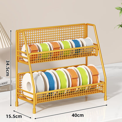Vierstufiger Desktop-Band- und Klebeband-Organizer-Rack