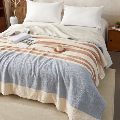 Wendbare Florale Jacquard Baumwolle Überwurf Decke Bettüberwurf