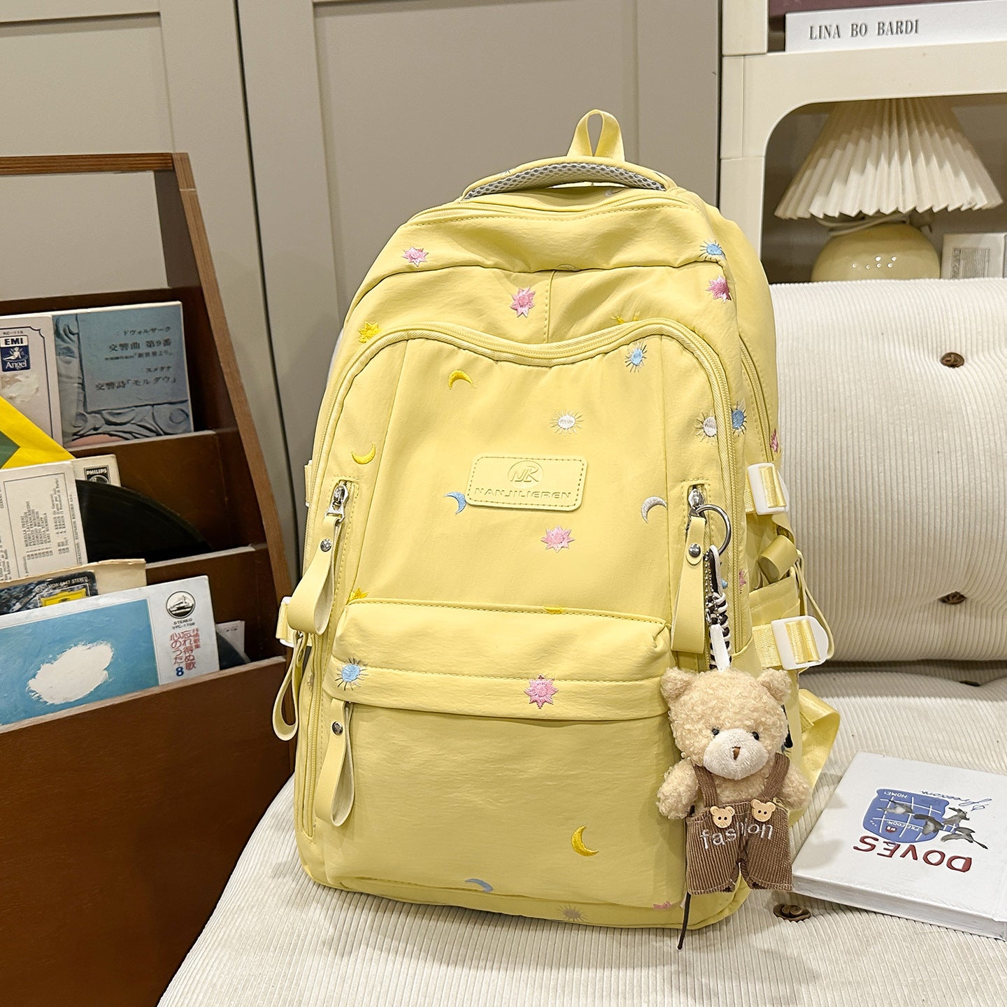 Multi-Pocket Grafik Verziertes Schul-Rucksack