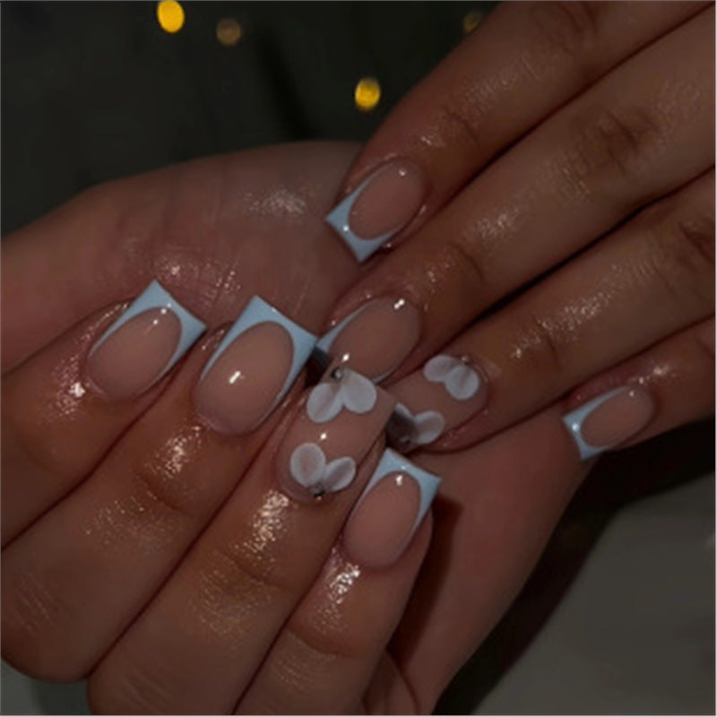 Künstlerisches Press-On-Nagelset mit Premium-Verzierungen Brehn