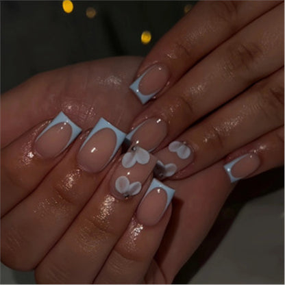 Künstlerisches Press-On-Nagelset mit Premium-Verzierungen Brehn