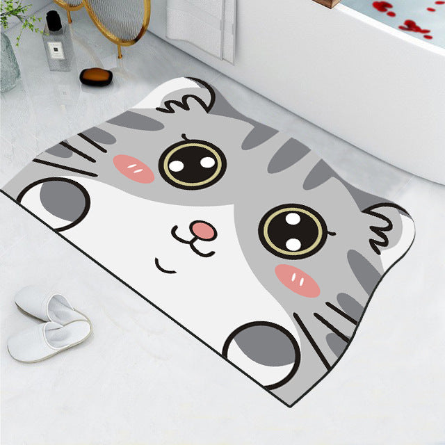 Niedlicher Katzen Design Badezimmermatte Brehn
