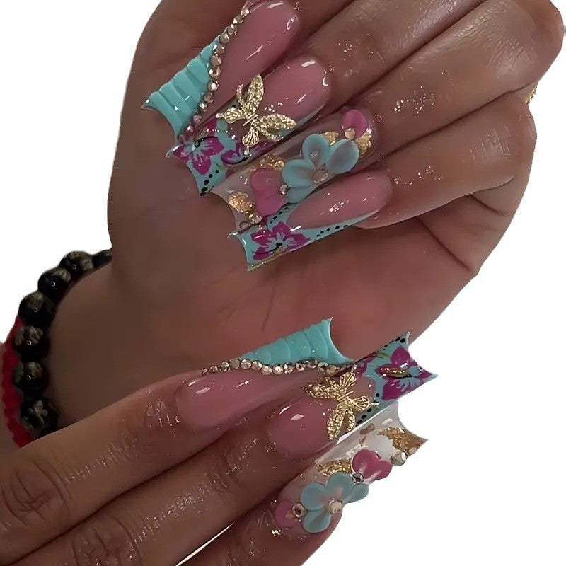 Floral 3D Nagelkunst Verbesserungen Brehn