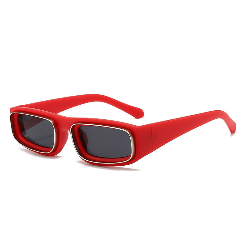 Damen modische und trendige Sonnenbrille mit breitem Rahmen Brehn