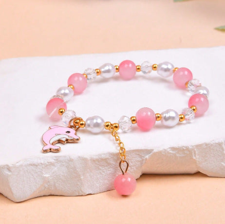 Delfin Charm Beaded Armband Brehn