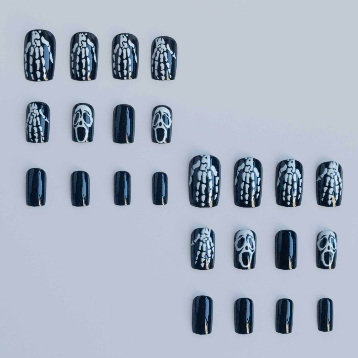 Künstlerisches Skelett Nagelkunstset