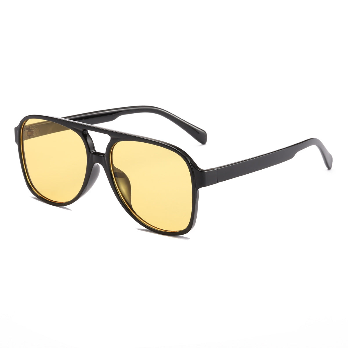 Damen modische Quader-Sonnenbrille mit breitem Rahmen Brehn