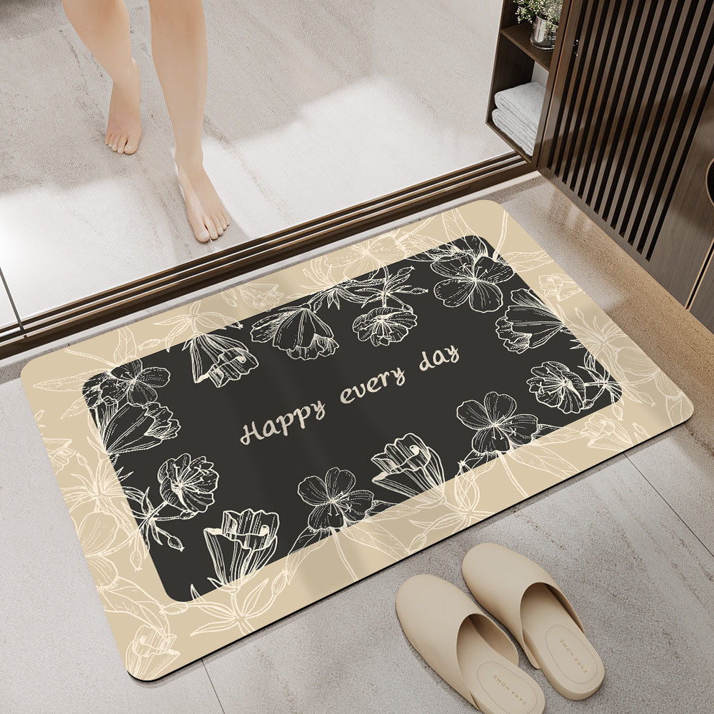 Florales Druck Badezimmermatte Brehn