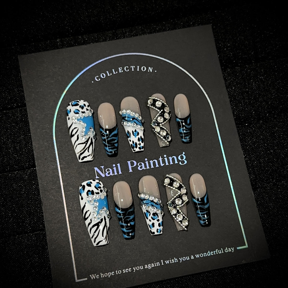 Elegantes Press-On-Nagelkunst-Set