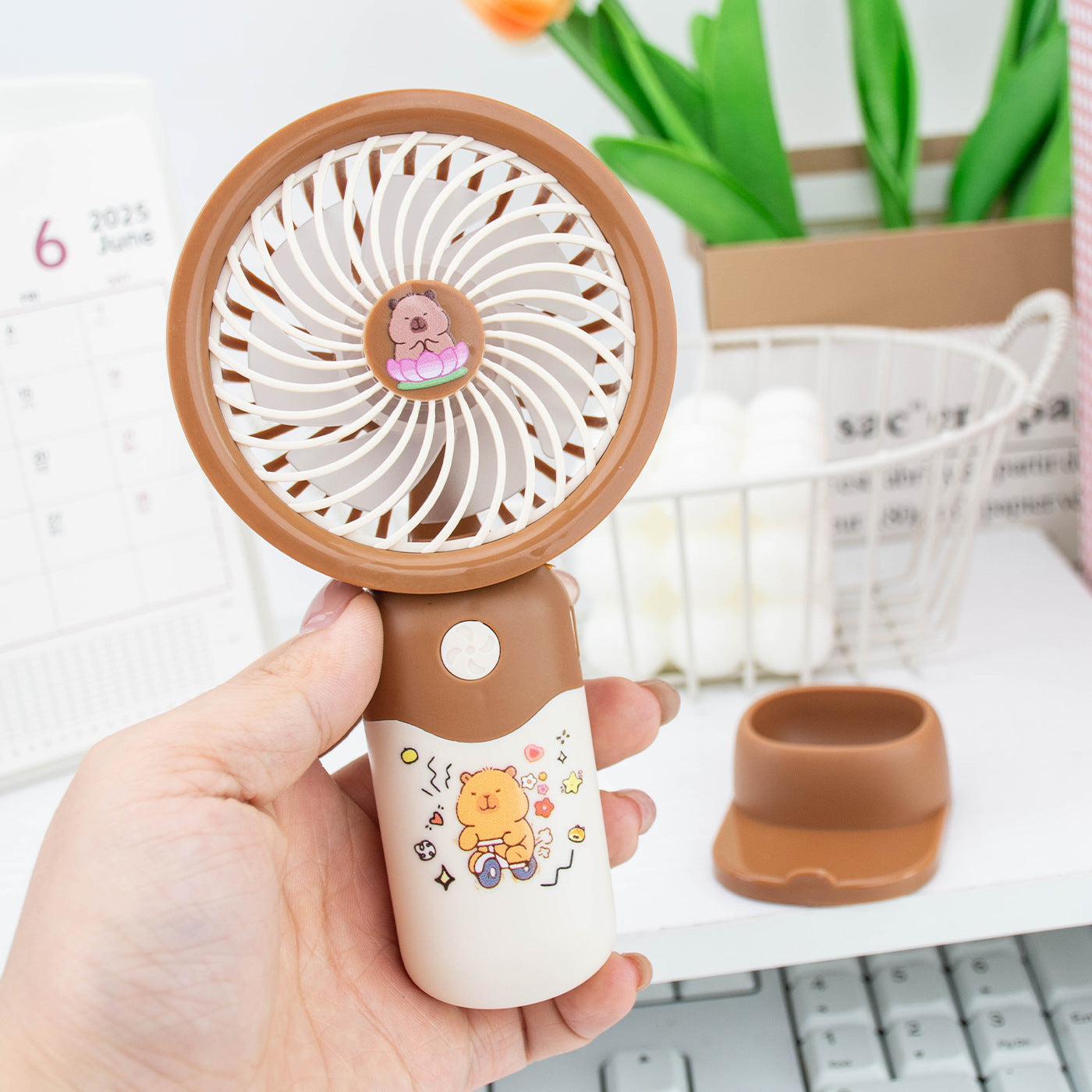 Damen tragbarer Handventilator mit süßem Tiermotiv Brehn