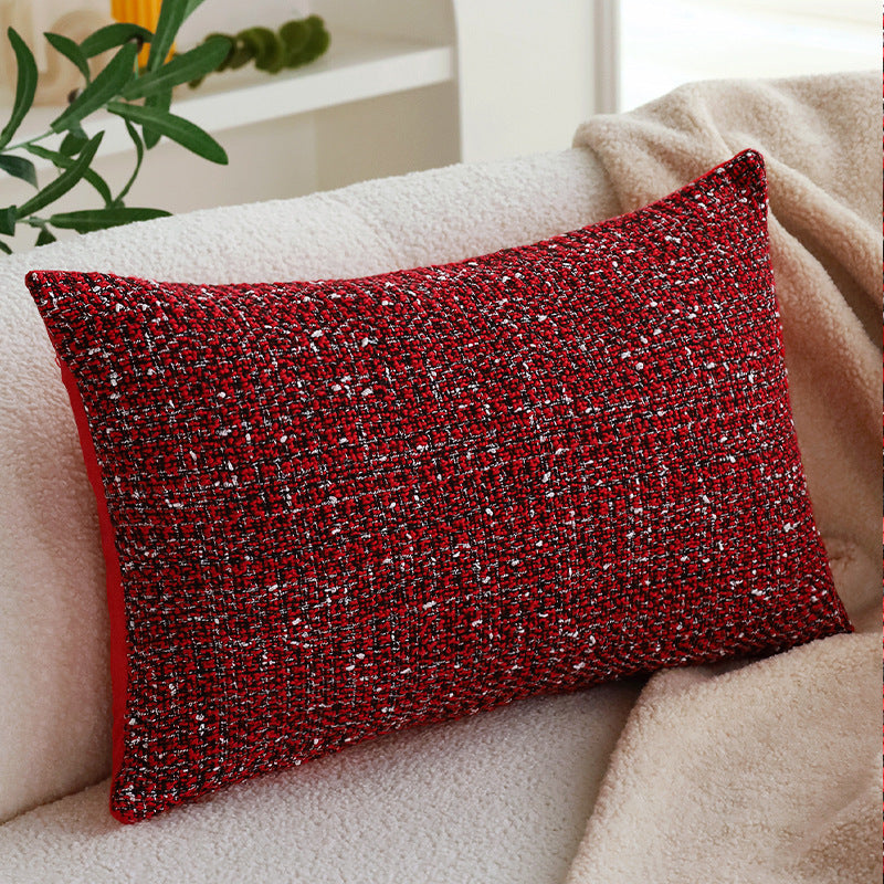 Quadratischer Bouclé-Tweed Kissenbezug mit strukturierter Gewebeoptik und verdecktem Reißverschluss Brehn