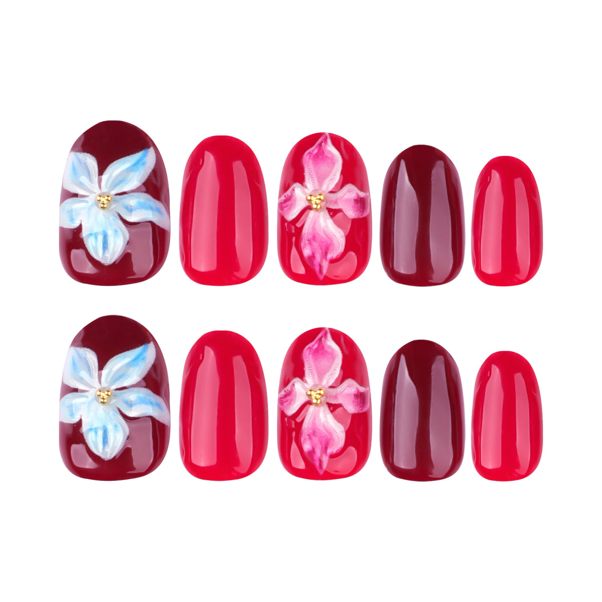 Kunstvolle Nagelkunst mit Blumen-Motiven Brehn