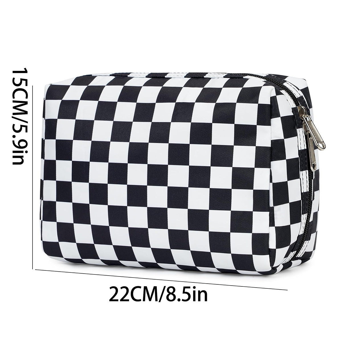 Stilvolle Kosmetiktasche mit Karomuster Brehn