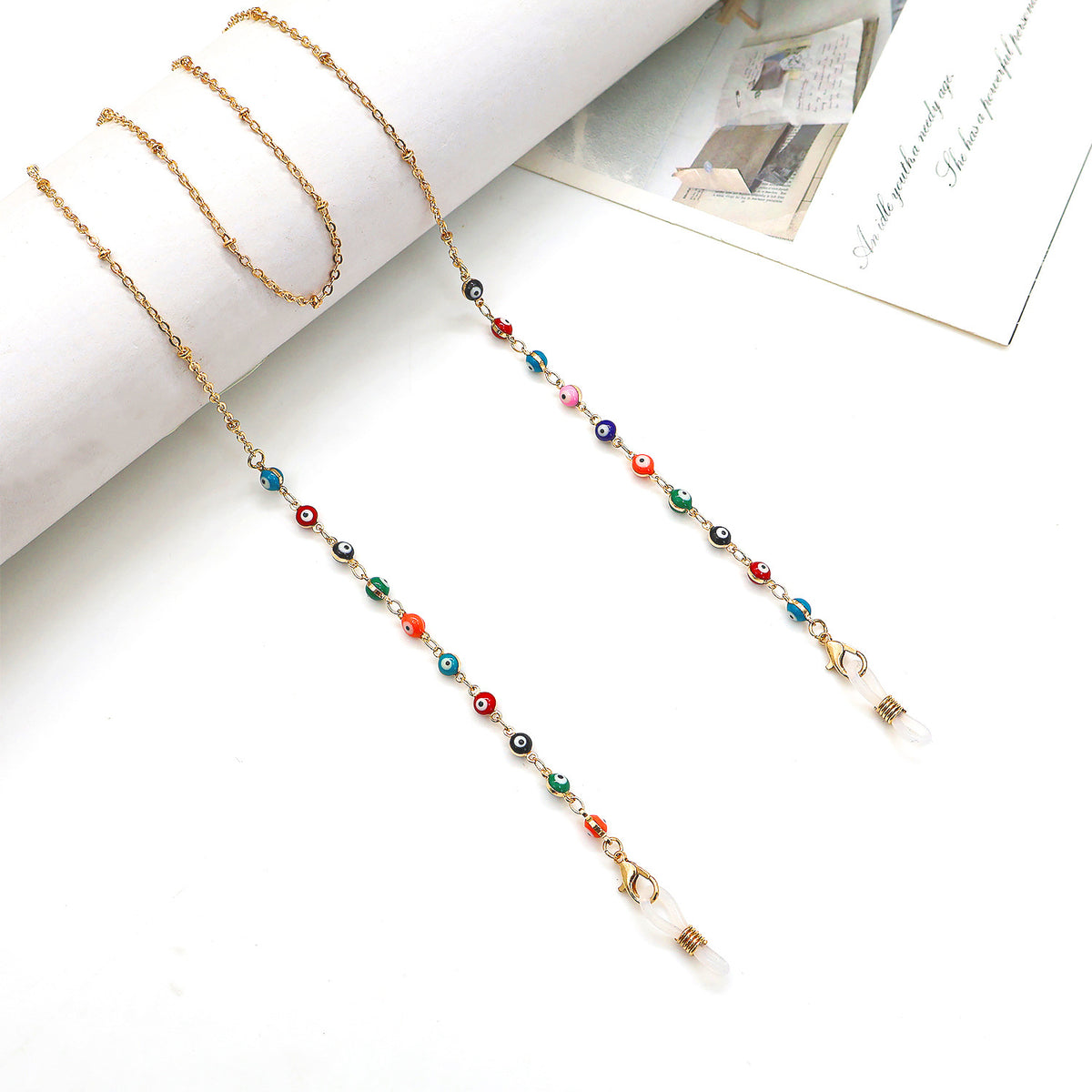 Elegante Kristall Brillen Kette Brehn