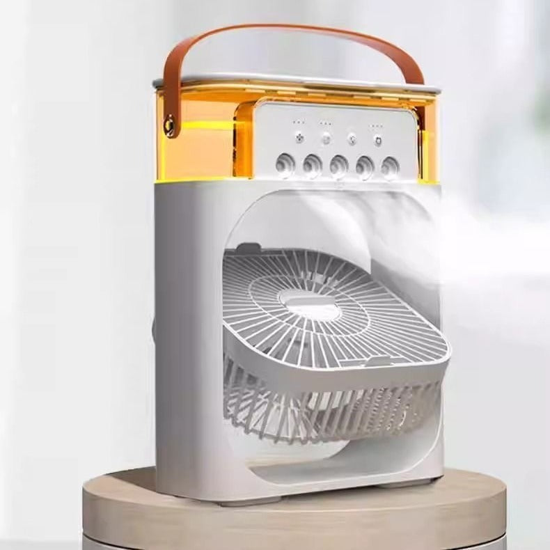 Unisex nan tragbarer Luftkühler und Ventilator mit Wassertank und Nebelfunktion sowie Ledertragegriff Brehn