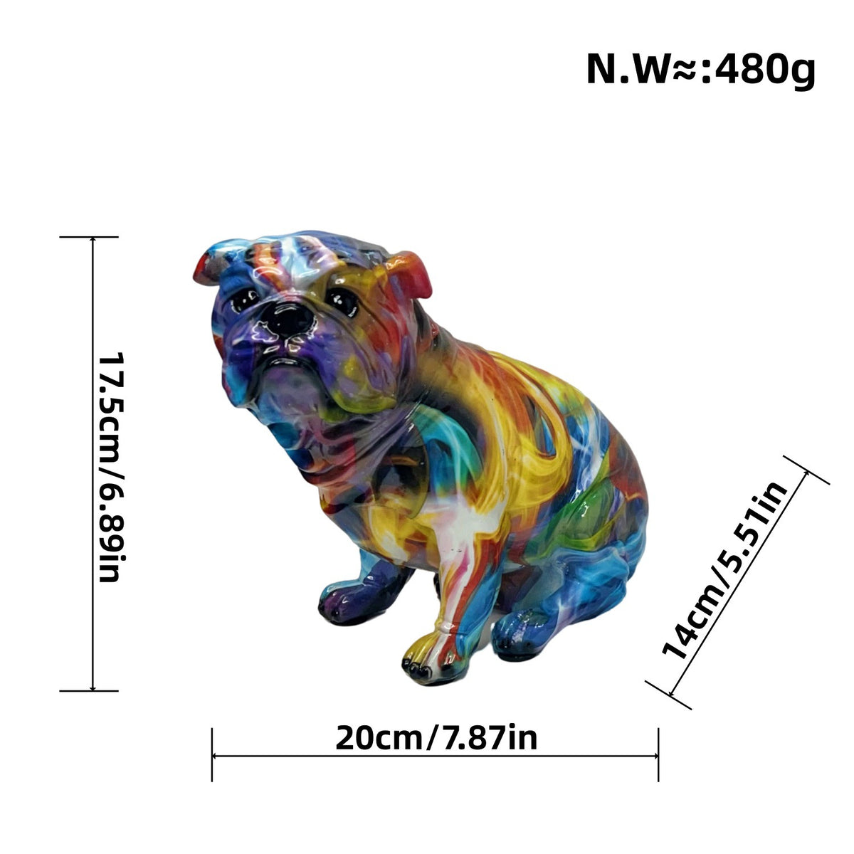 Kunstvolle Bulldoggen Figur Brehn