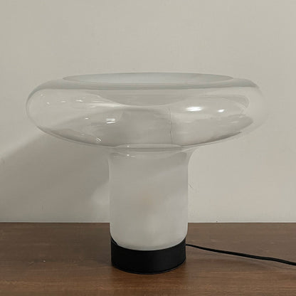Moderne skulpturale Glas-Tischlampe