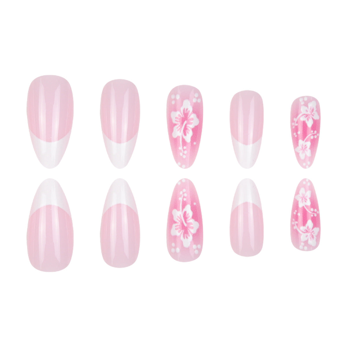 Florales Design Stiletto Nagelkunst Verlängerungen Brehn
