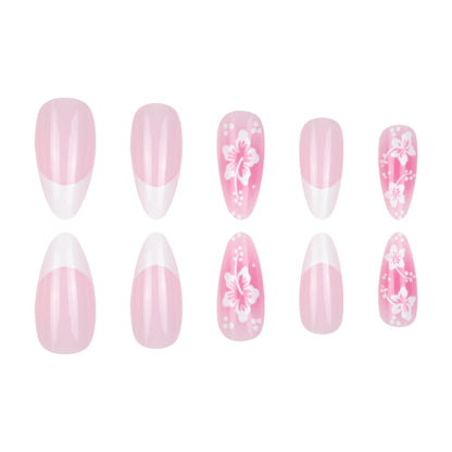 Florales Design Stiletto Nagelkunst Verlängerungen Brehn