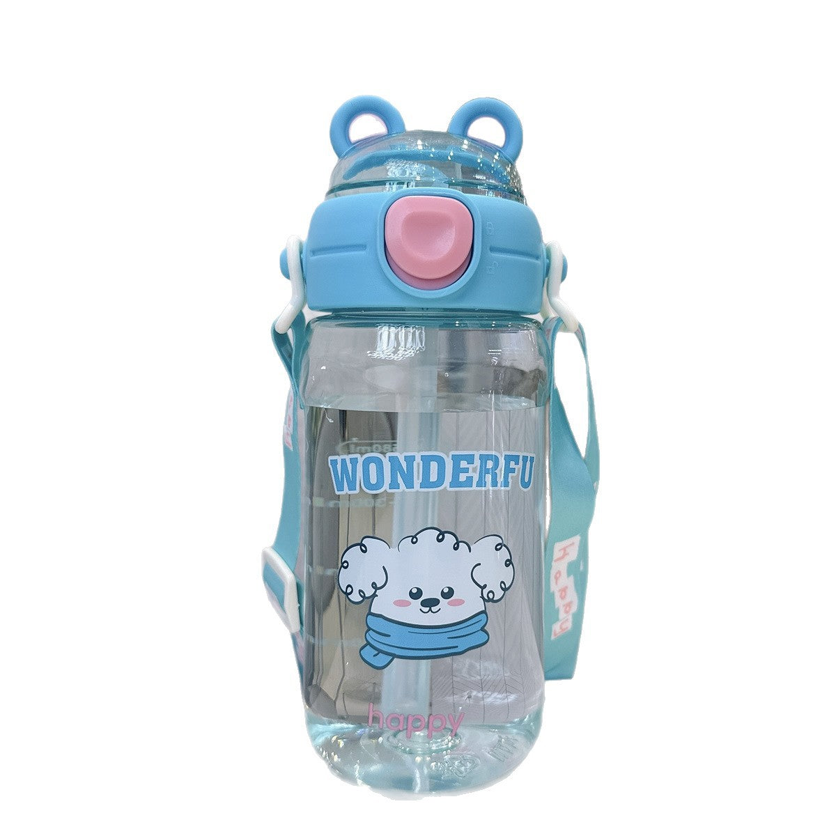 Damen Verspielte wasserfeste Trinkflasche mit Trageband Brehn