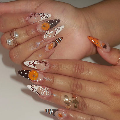 Künstlerisches saisonales Press-On Nagelset