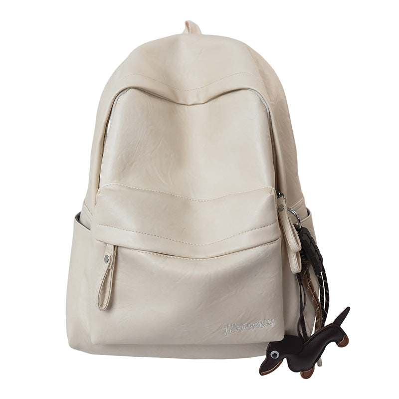Lässiger Leder Schulrucksack Brehn