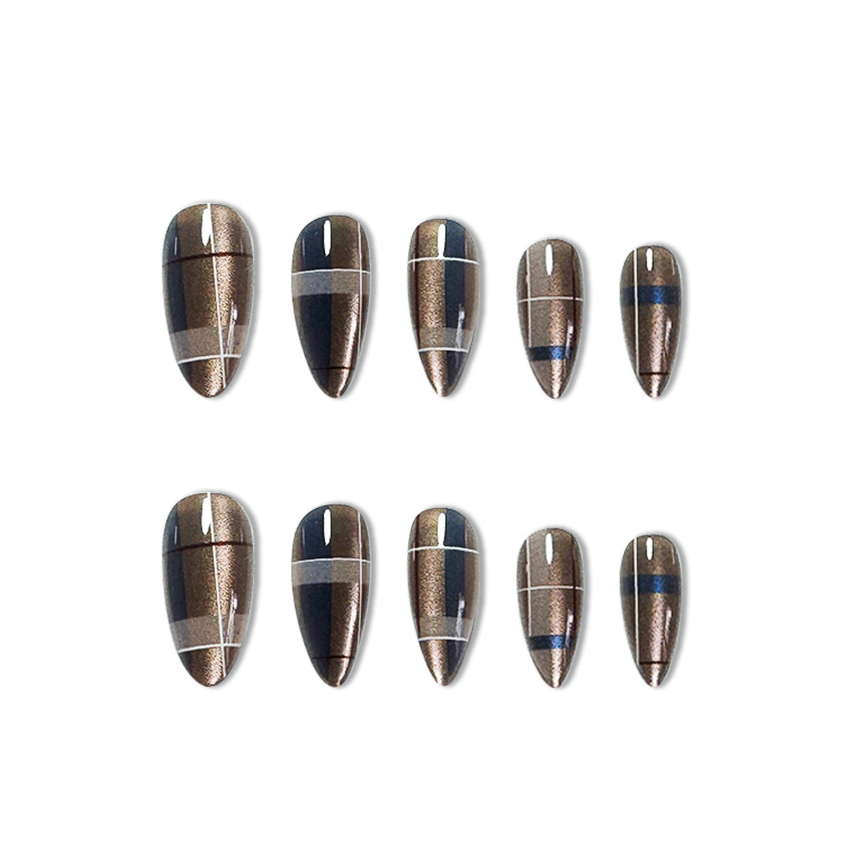Stylische geometrische Nagelkunstverlängerungen Brehn