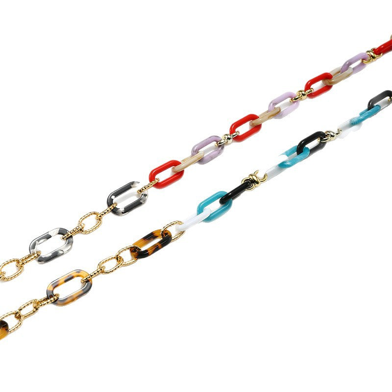 Modische Brillen Kette mit bunten Gliedern Brehn
